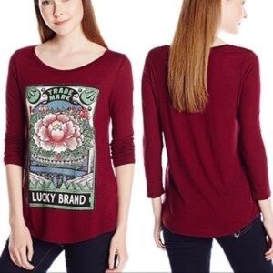 Lucky Brand Trade Mark Floral T Shirt Size XS